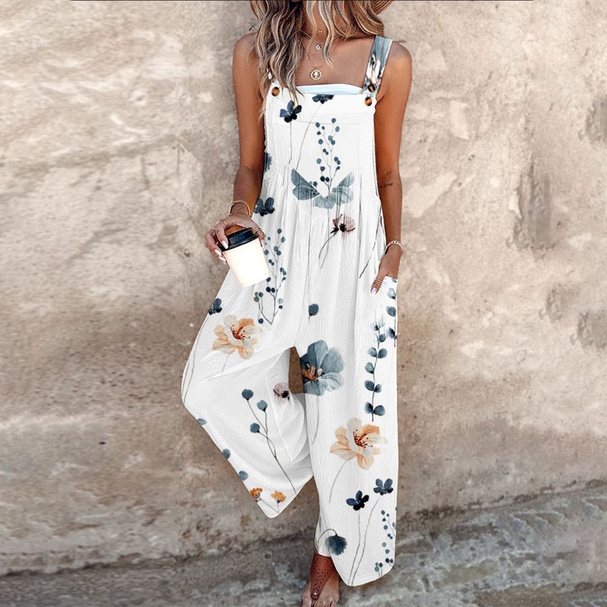 Laura | Elegant Relaxed-Fit Dungarees