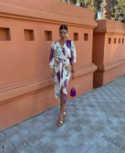 Sarah - Women’s Elegant Tie Dye Two Piece Maxi Set