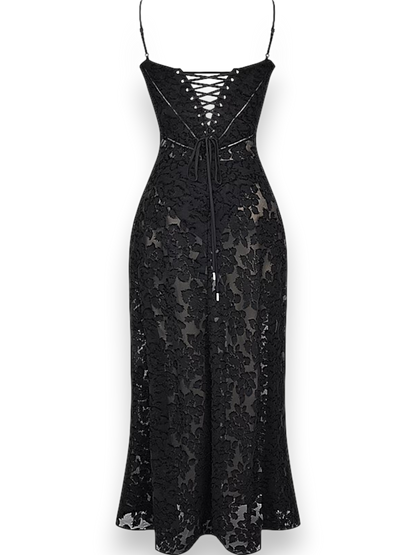 Amara Blossom Green Floral Vintage Gown