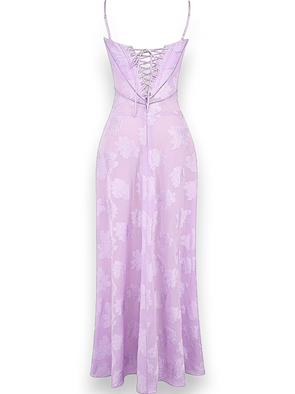 Amara Blossom Green Floral Vintage Gown