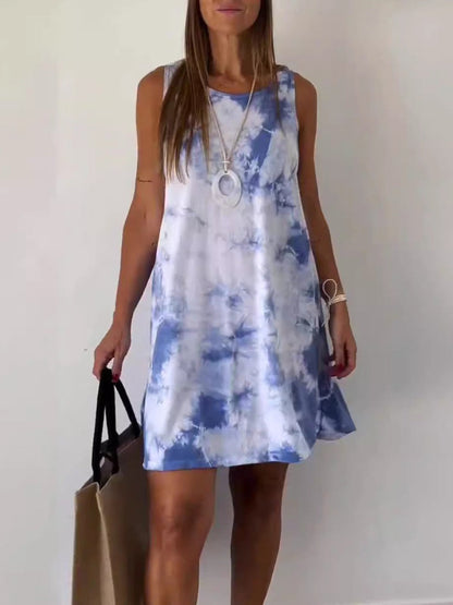 Josie - Gradient Tie Dye Print Mini Dress