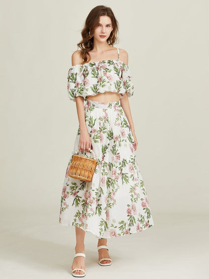 Mila Floral Off-Shoulder Two-Piece Set