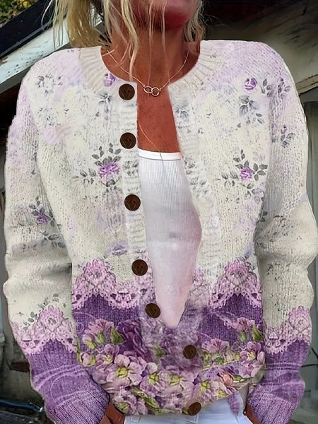 Rachel | Vintage Floral Cardigan Sweater