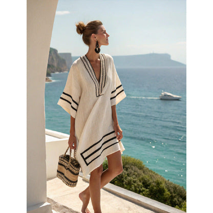 Amara™ | Bohemian Embroidered Kaftan Dress