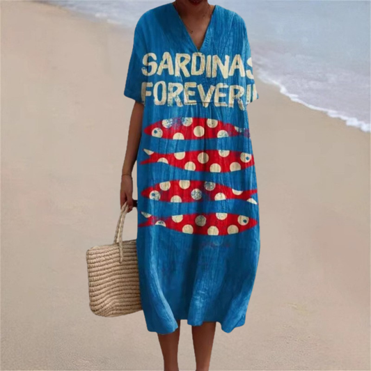 Maribel™ | Retro Sardine Forever Summer Dress